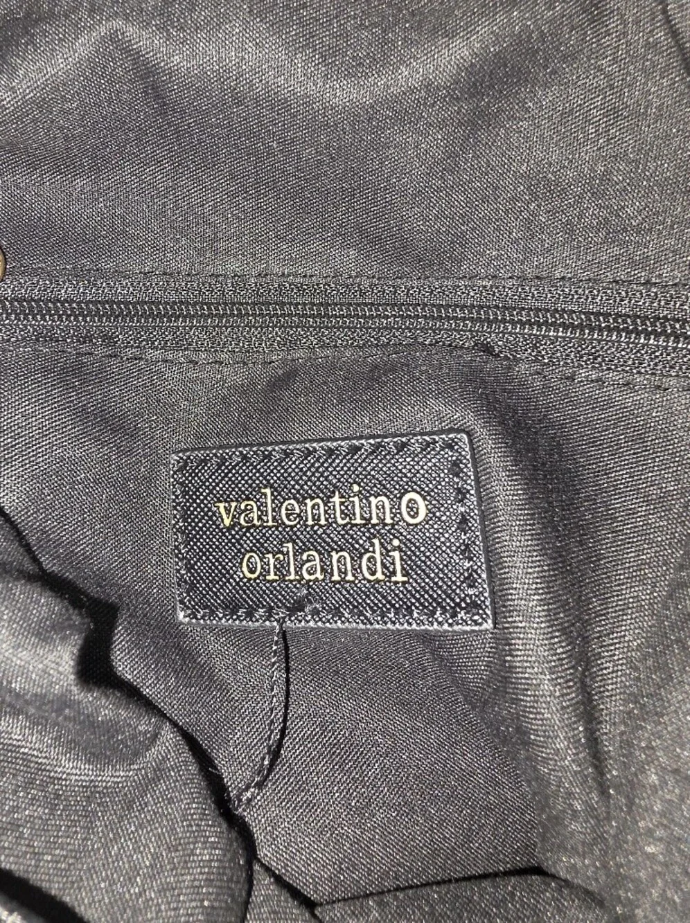 Valentino Orlandi Black  Backpack with Gold Accents NWOT